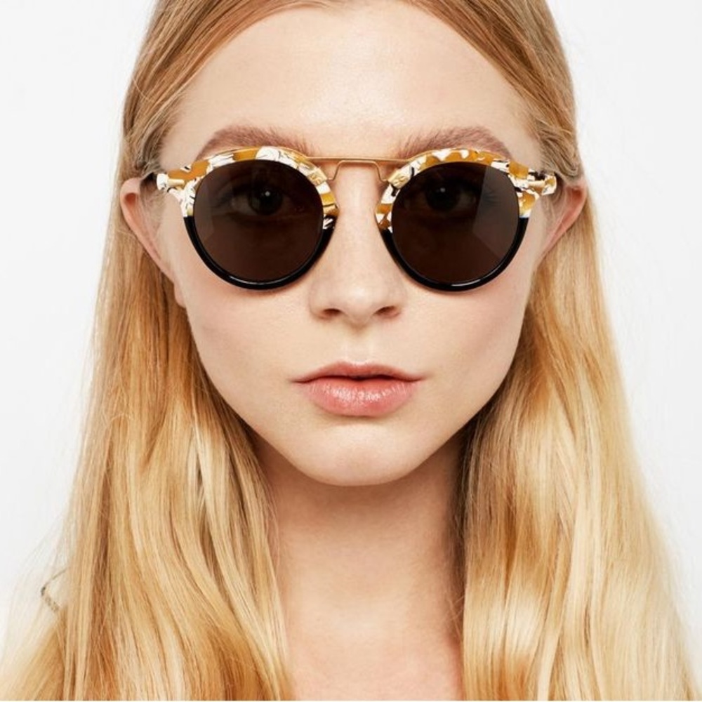 KREWE St. Louis Sunglasses - Butterscotch to Black 24K